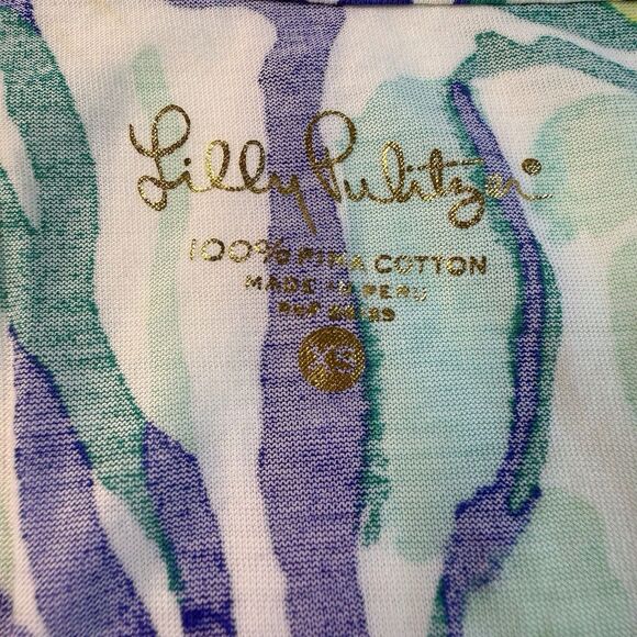 Lilly Pulitzer Monterey Racerback Tank Top Pool Blue Stay Cool‎ XS - Picture 6 of 16